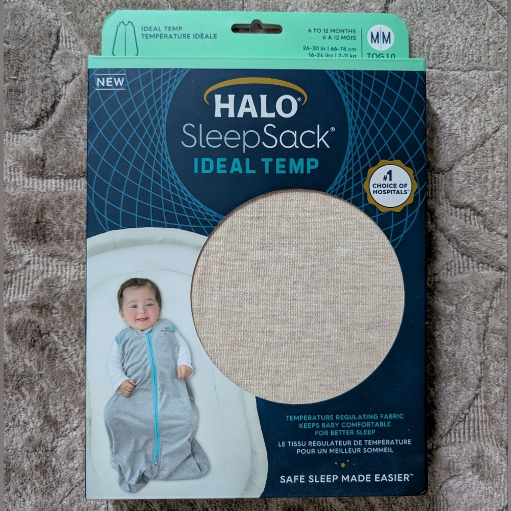Halo SleepSack Ideal Temp in Oatmeal And Pink